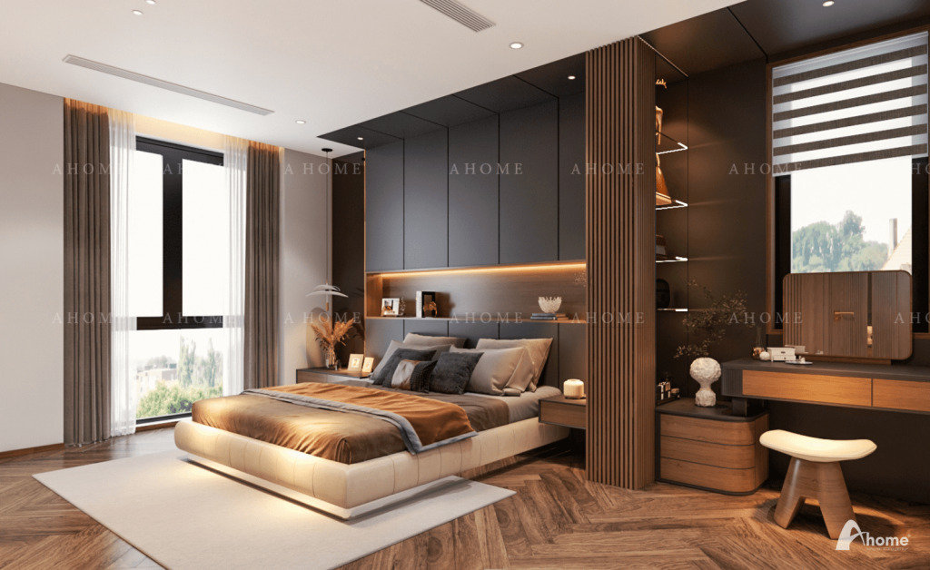 Background trang trí bằng gỗ ốp tường