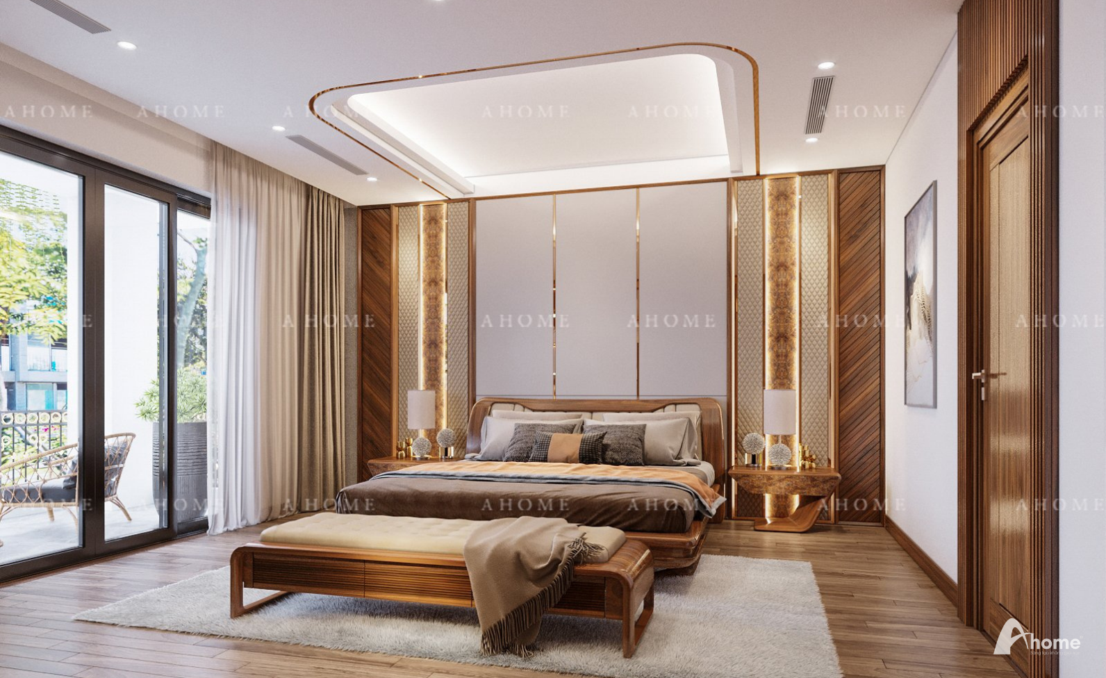 Mẫu background trang trí bằng đá ốp