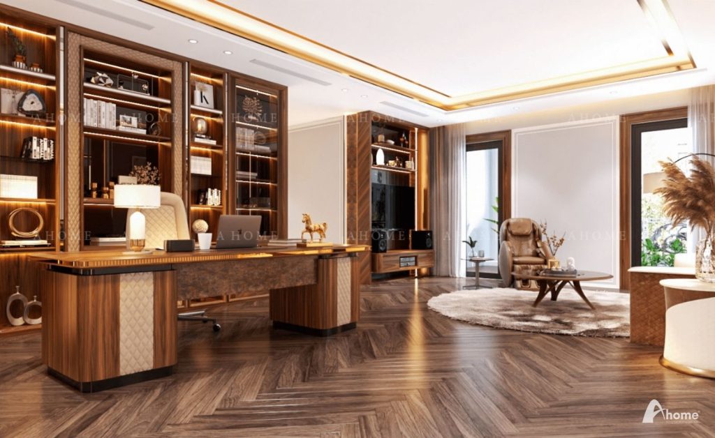Bàn làm việc gỗ óc chó