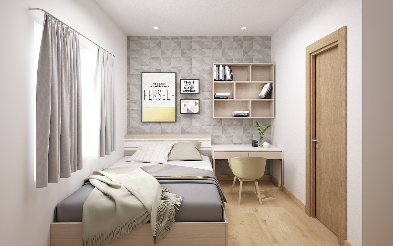 Gợi ý thiết kế phòng ngủ 10m2 tối giản (Nguồn: sưu tầm)
