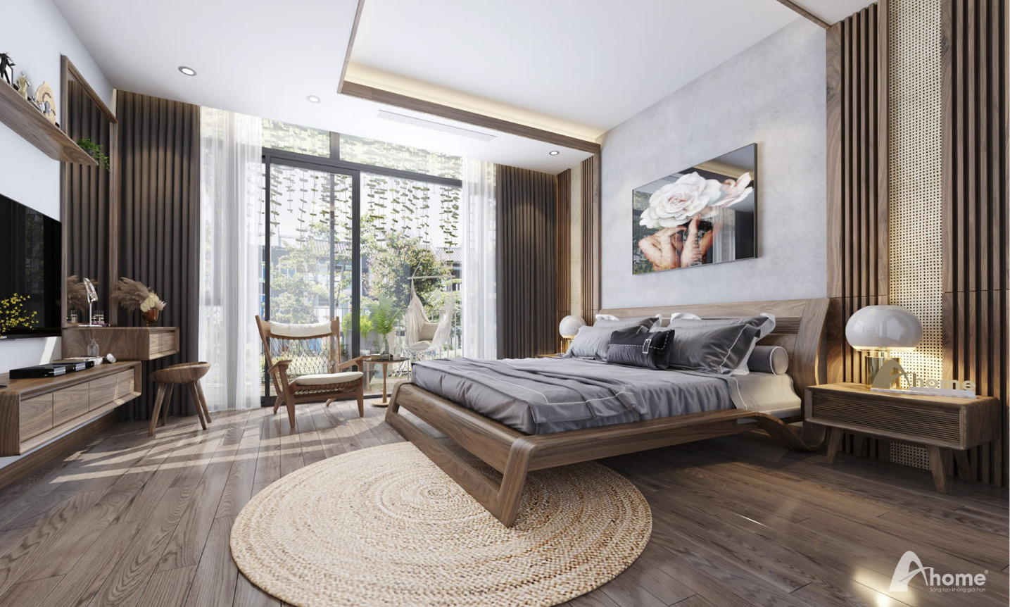 Thiết kế tràn ngập ánh sáng cho phòng ngủ 30m2