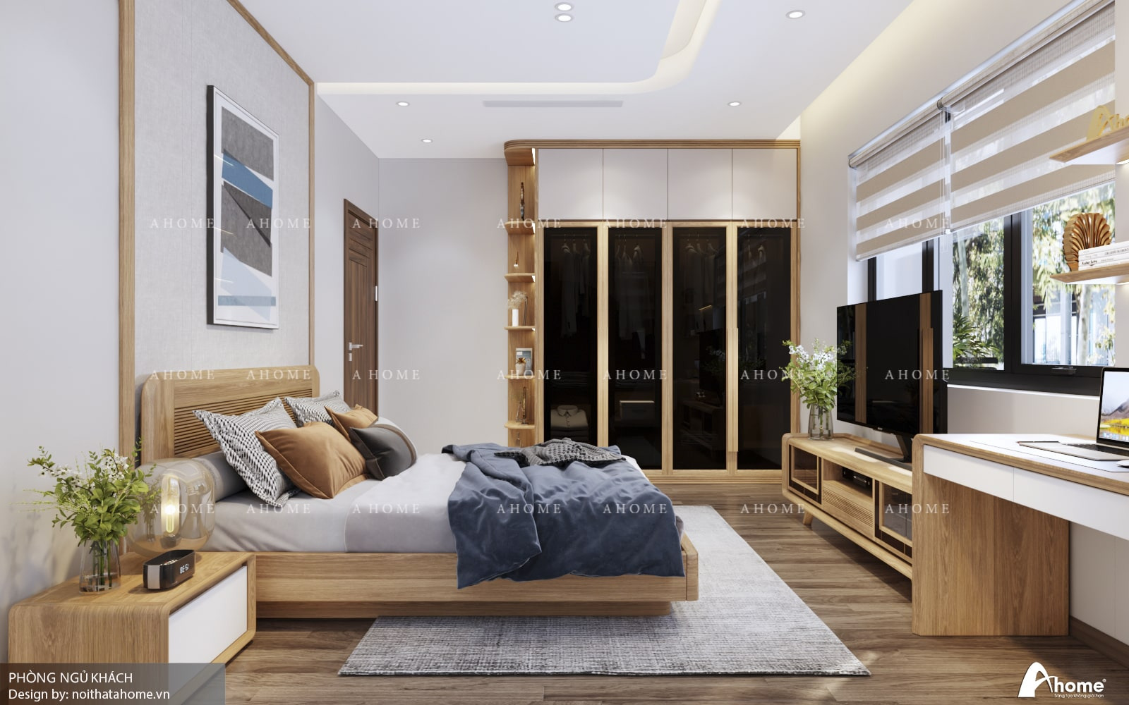 Kiểu cửa sổ lùa thiết kế phòng ngủ sang trọng