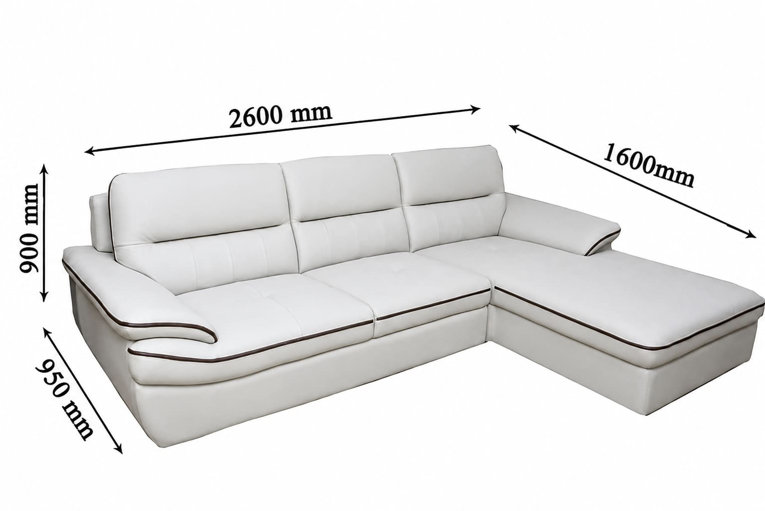 kích thước sofa chữ l
