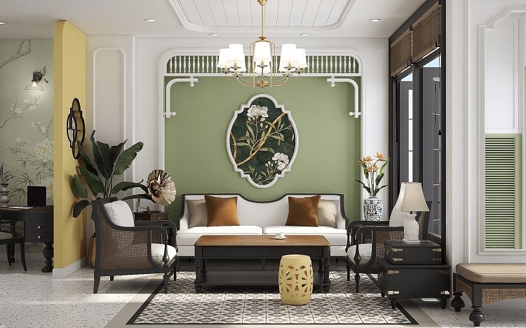 Đồ nội thất góp phần tạo điểm nhấn cho không gian thiết kế theo phong cách Indochine (Nguồn sưu tầm)