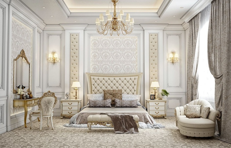 Mẫu thiết kế nội thất phòng ngủ với các chi tiết nội thất tinh xảo (Nguồn sưu tầm)