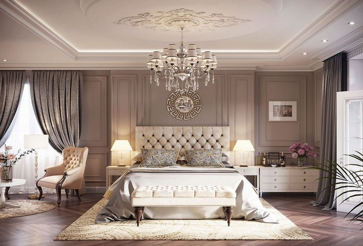 Mẫu thiết kế phòng ngủ tân cổ điển dành cho nữ (Nguồn: sưu tầm)
