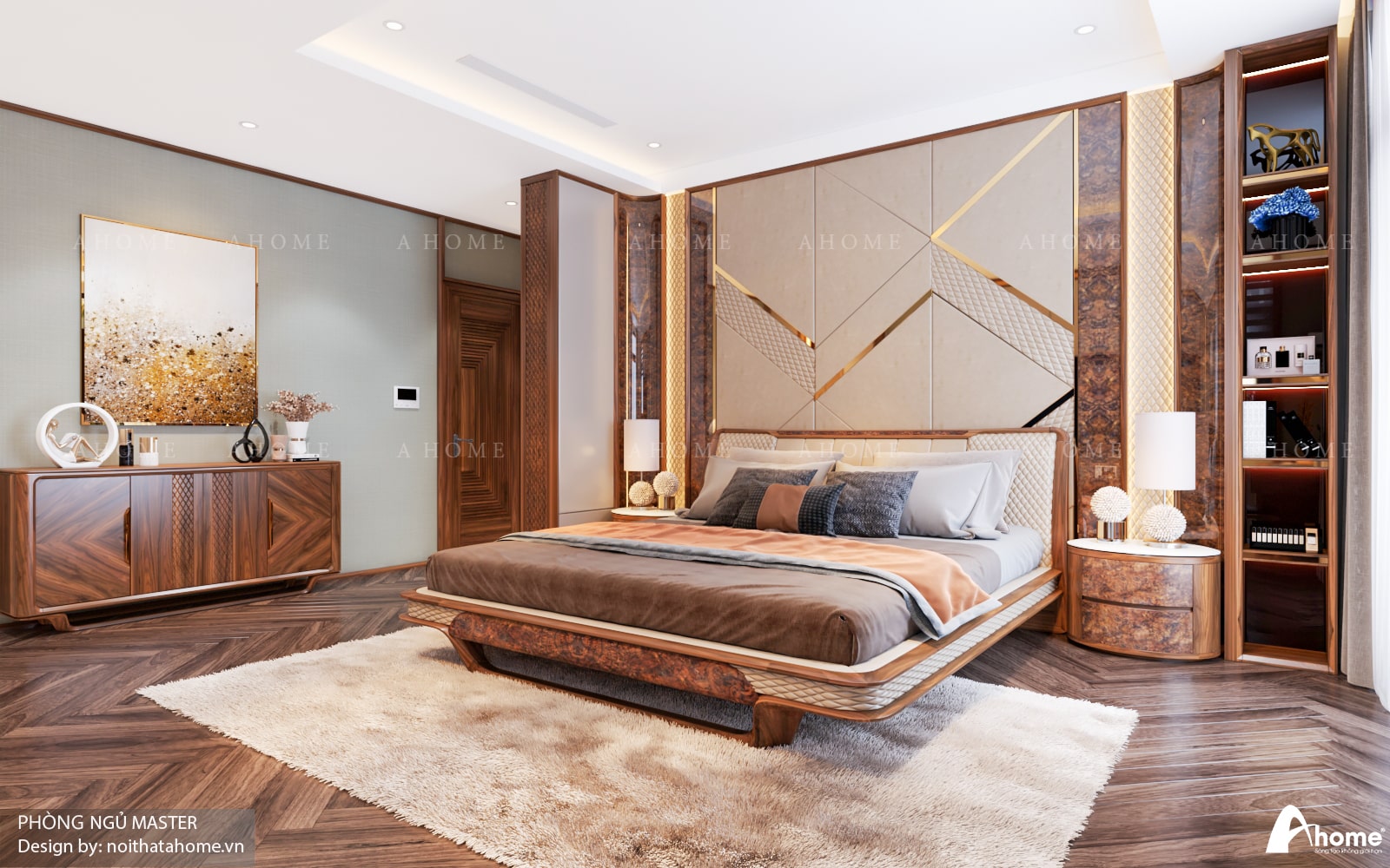 Giải pháp thiết kế phòng ngủ nữ Luxury 