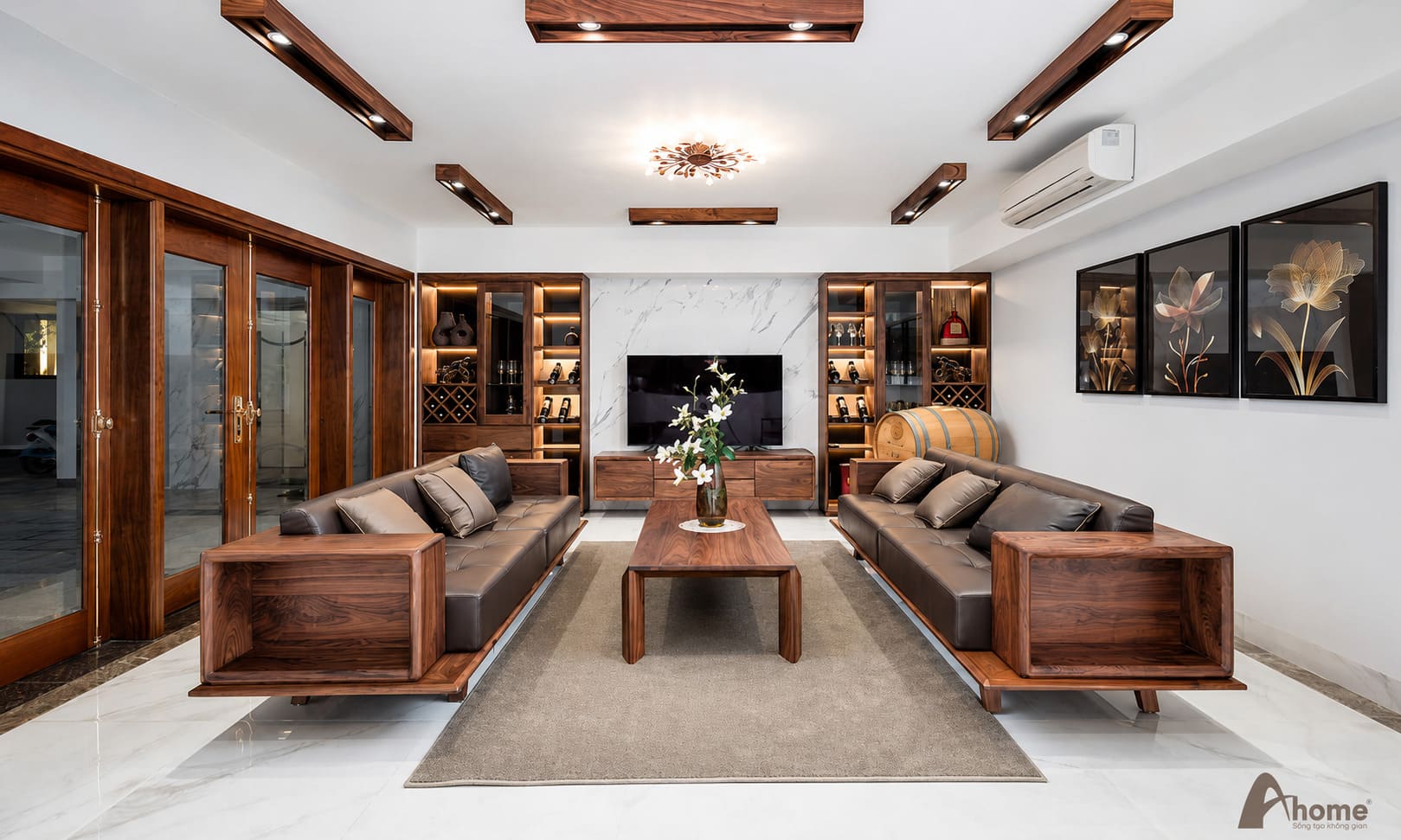 sofa văng gỗ
