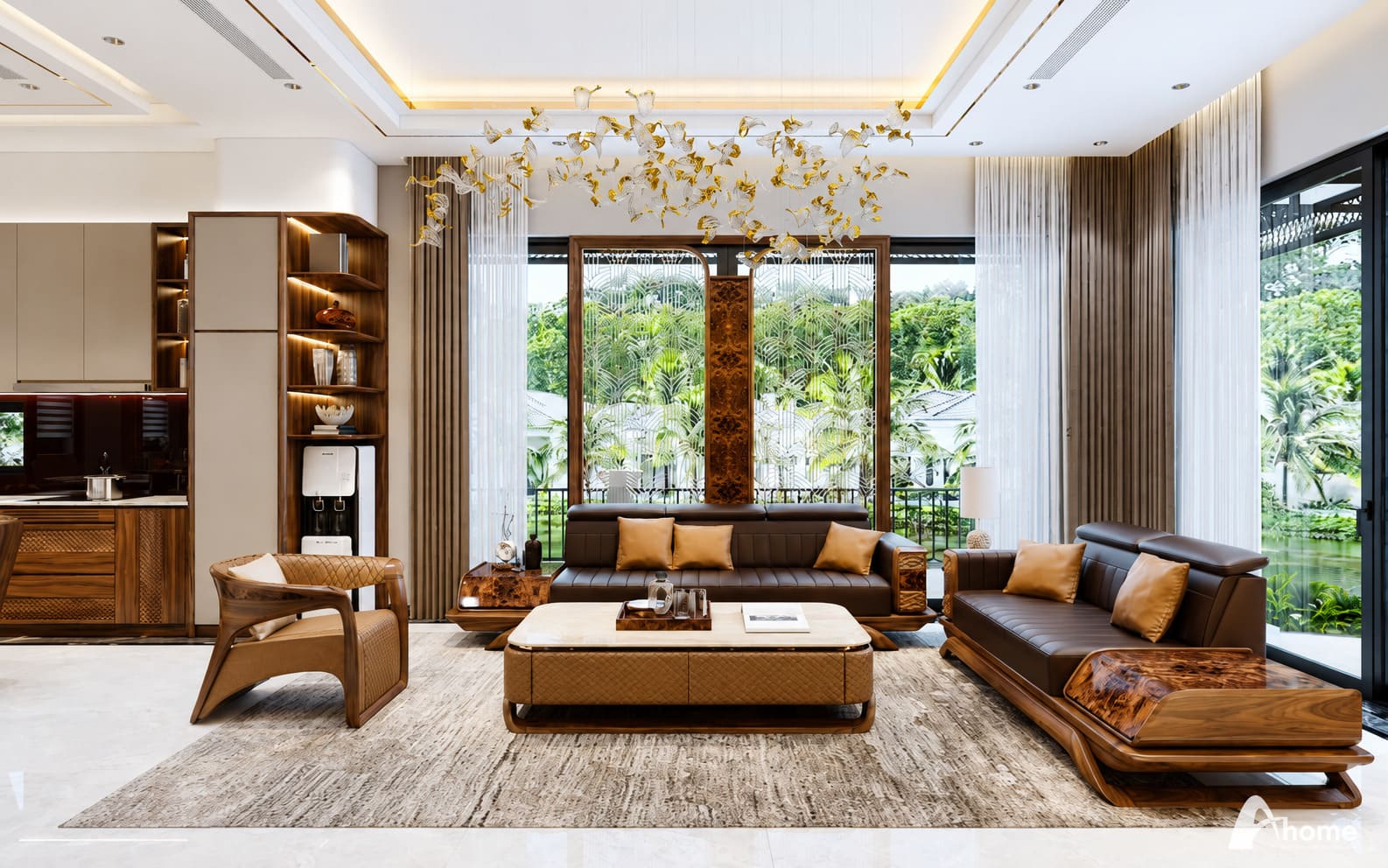 sofa văng gỗ