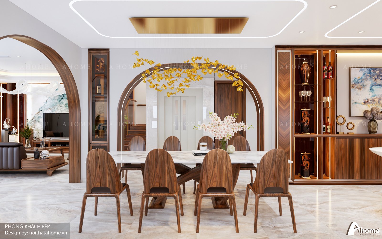 Thiết kế không gian bếp tiện nghi, tinh tế