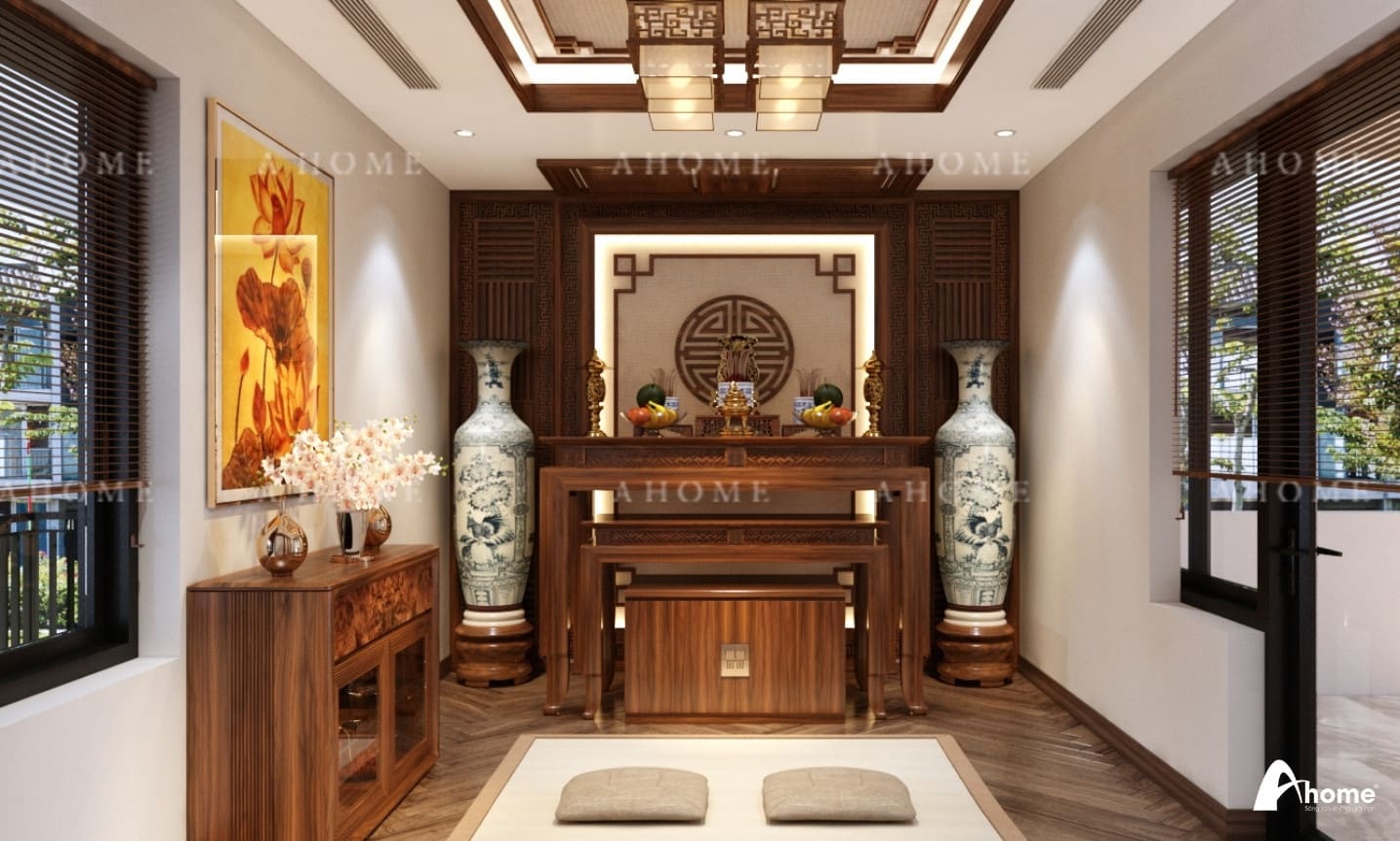 Mẫu phòng thờ hoàn chỉnh bàn giao cho khách hàng (1)