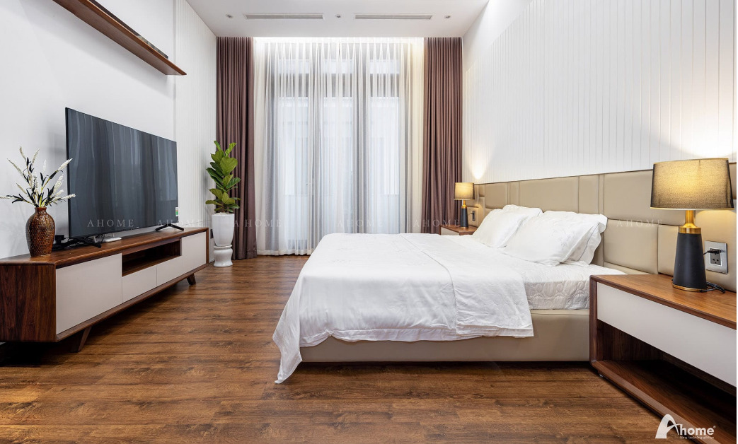 Mẫu phòng ngủ khác của biệt thự gỗ óc chó cao cấp