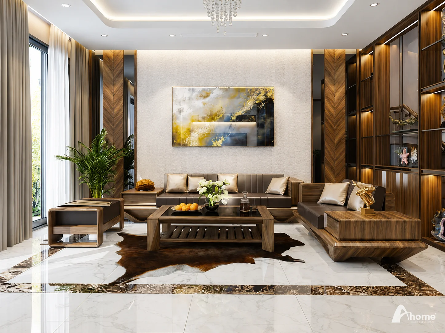 thiết kế nội thất biệt thự Vinhomes Green Bay