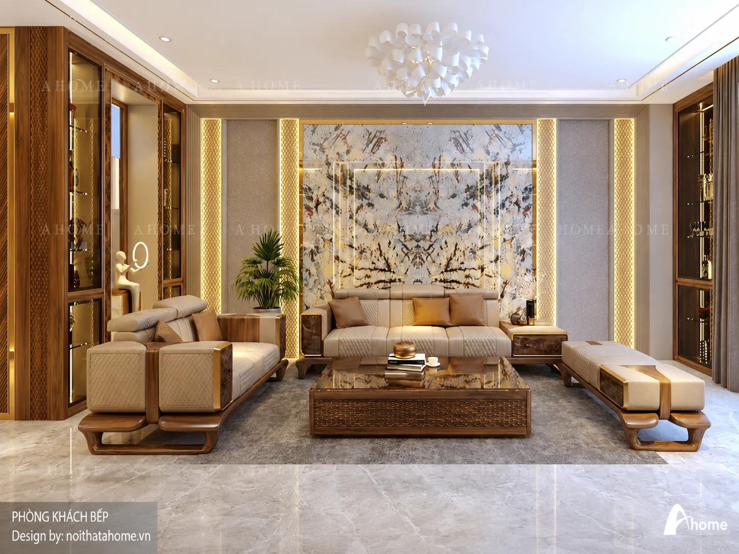thiết kế nội thất biệt thự Vinhomes Green Bay