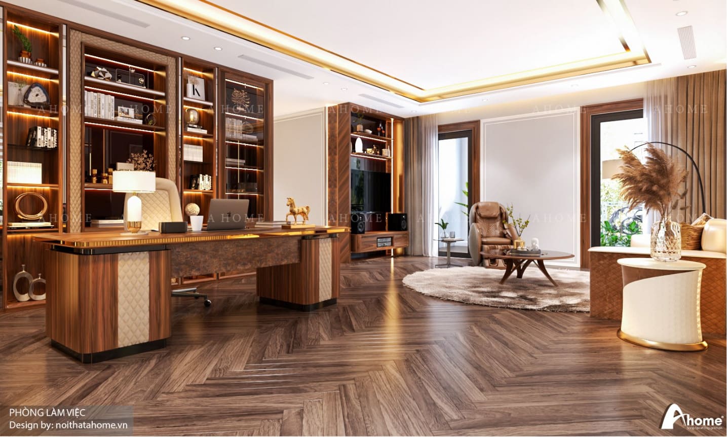 thiết kế nội thất biệt thự Vinhomes Green Bay