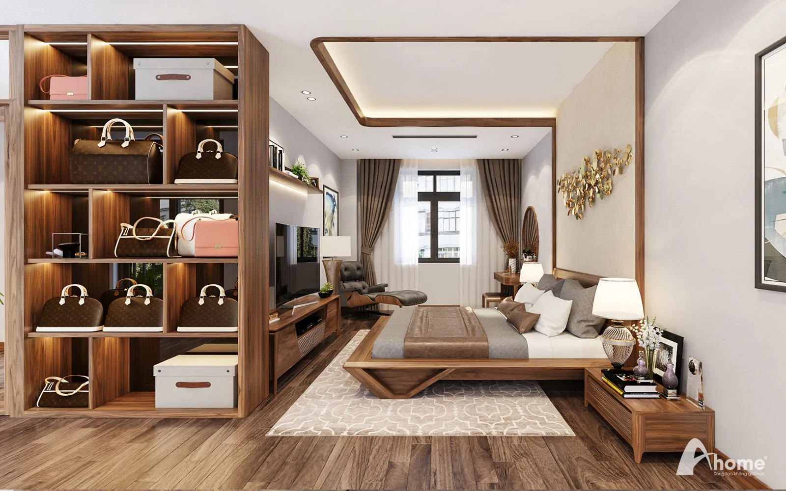 thiết kế nội thất biệt thự vinhomes the harmony