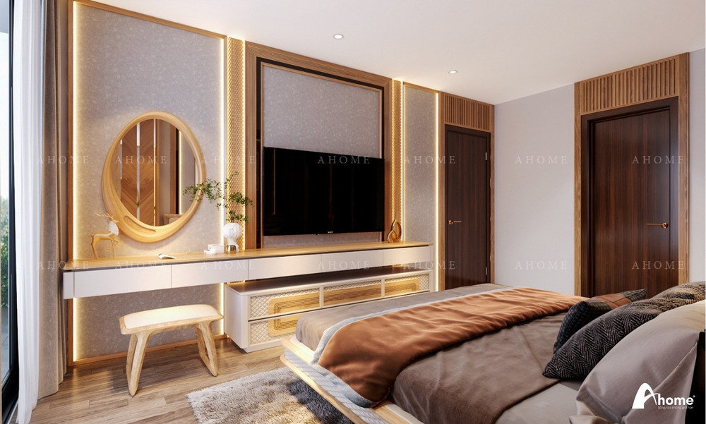 Nội thất chung cư 100m2 với 2 phòng ngủ