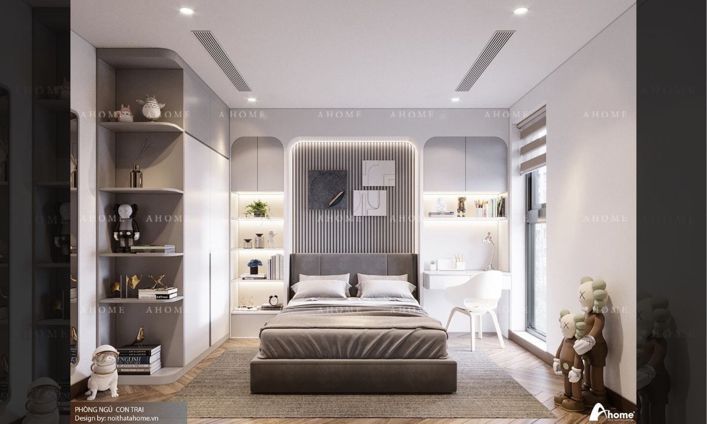 thiết kế nội thất chung cư 1 phòng ngủ