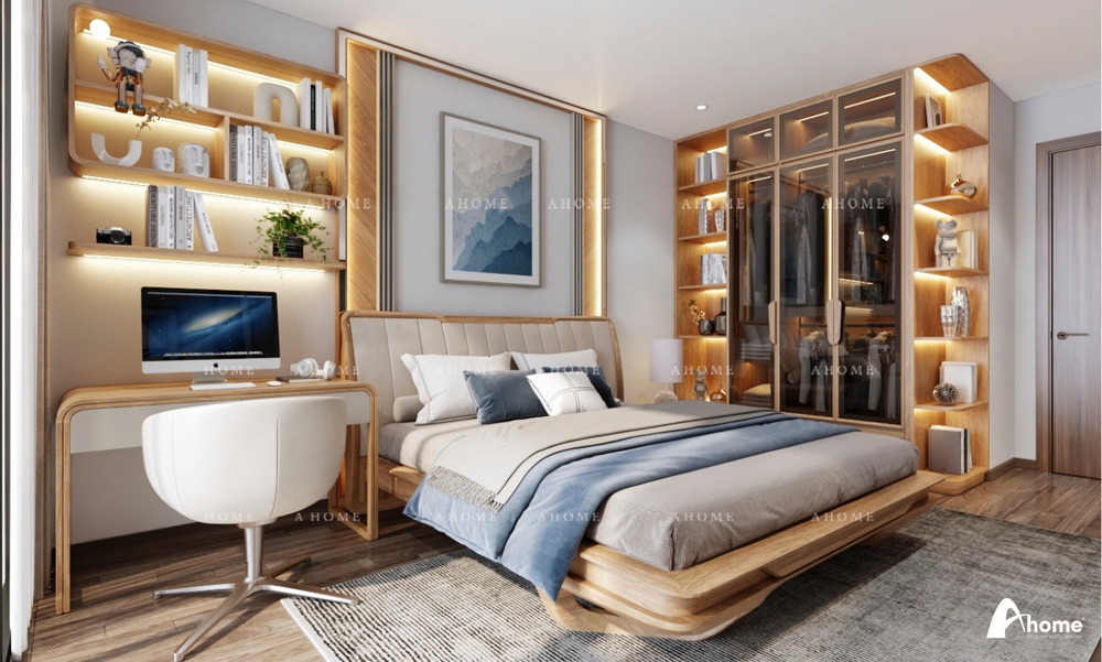 Nội thất chung cư 100m2 với 2 phòng ngủ