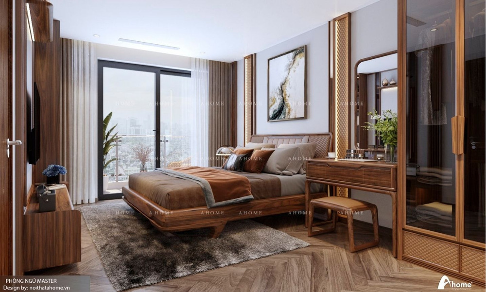 thiết kế nội thất chung cư 2 phòng ngủ hiện đại, tinh tế