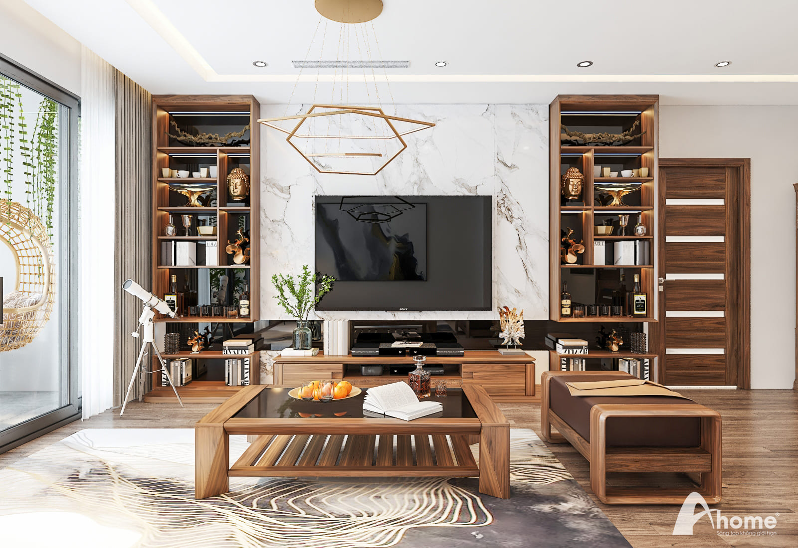 thiết kế nội thất 2 phòng ngủ