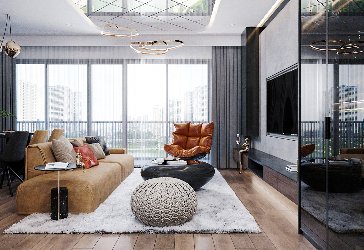 thiết kế nội thất chung cư 3 phòng ngủ