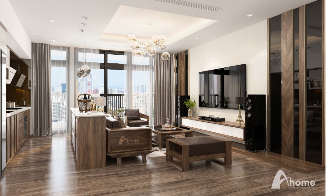 thiết kế nội thất chung cư 56m2