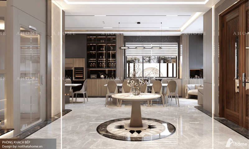 Thiết kế không gian phòng bếp thời thượng, nhẹ nhàng