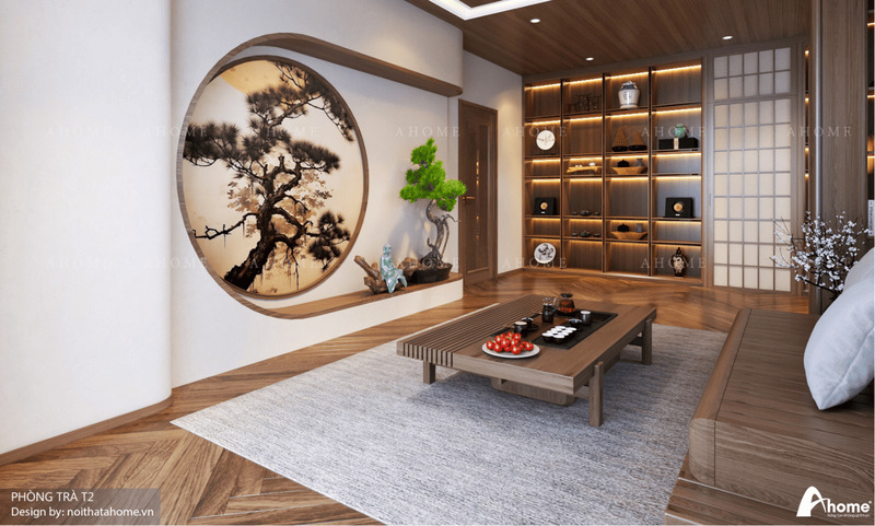 Nội thất phòng trà mang cảm giác ấm áp, thư giãn