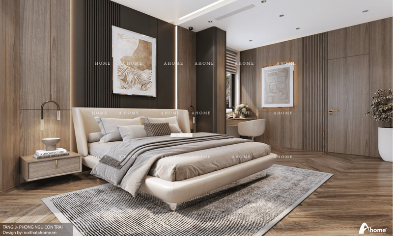 Nội thất phòng ngủ đơn giản, tiện nghi