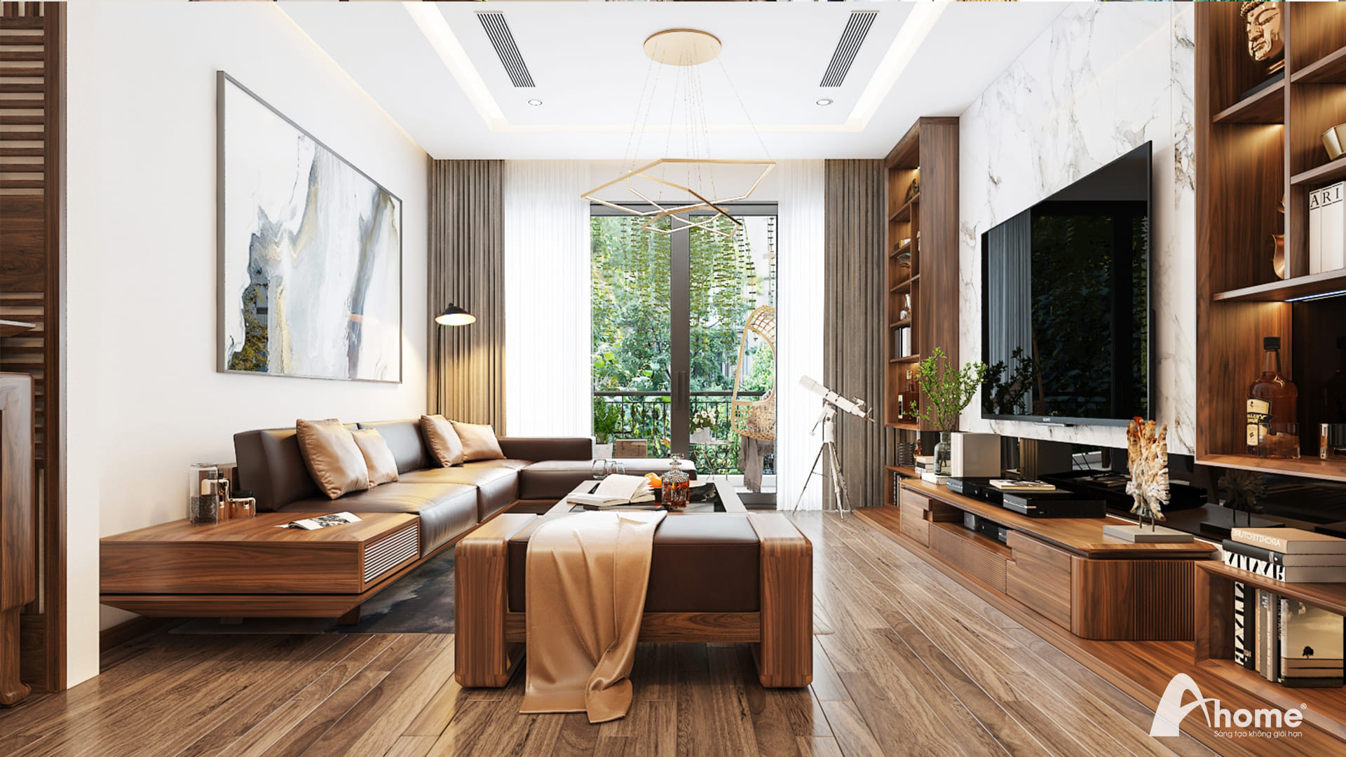 Phong cách Luxury với thiết kế hiện đại, sử dụng vật liệu cao cấp và bố trí nội thất tinh tế