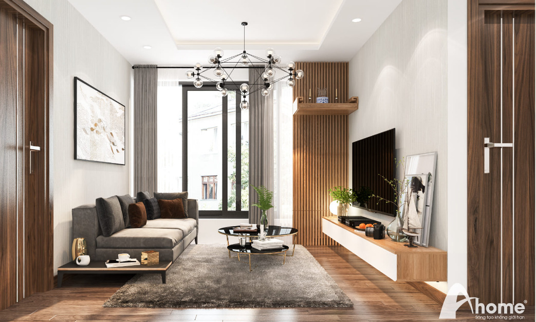 Thiết kế nội thất phòng khách tiện nghi cho chung cư nhỏ