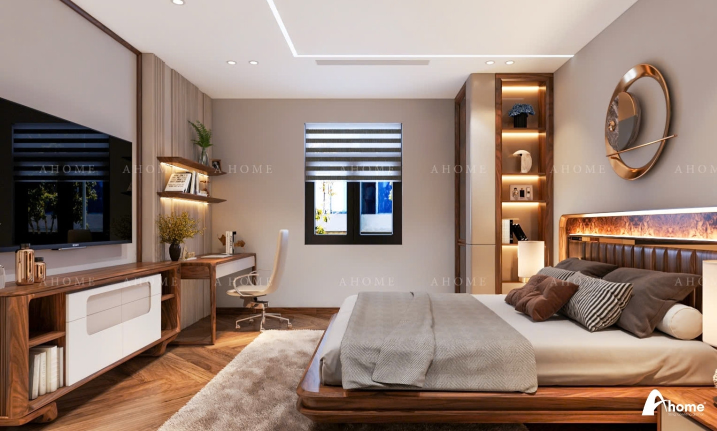 Mẫu thiết kế phòng ngủ đẹp mắt và sang trọng cho người lớn tuổi