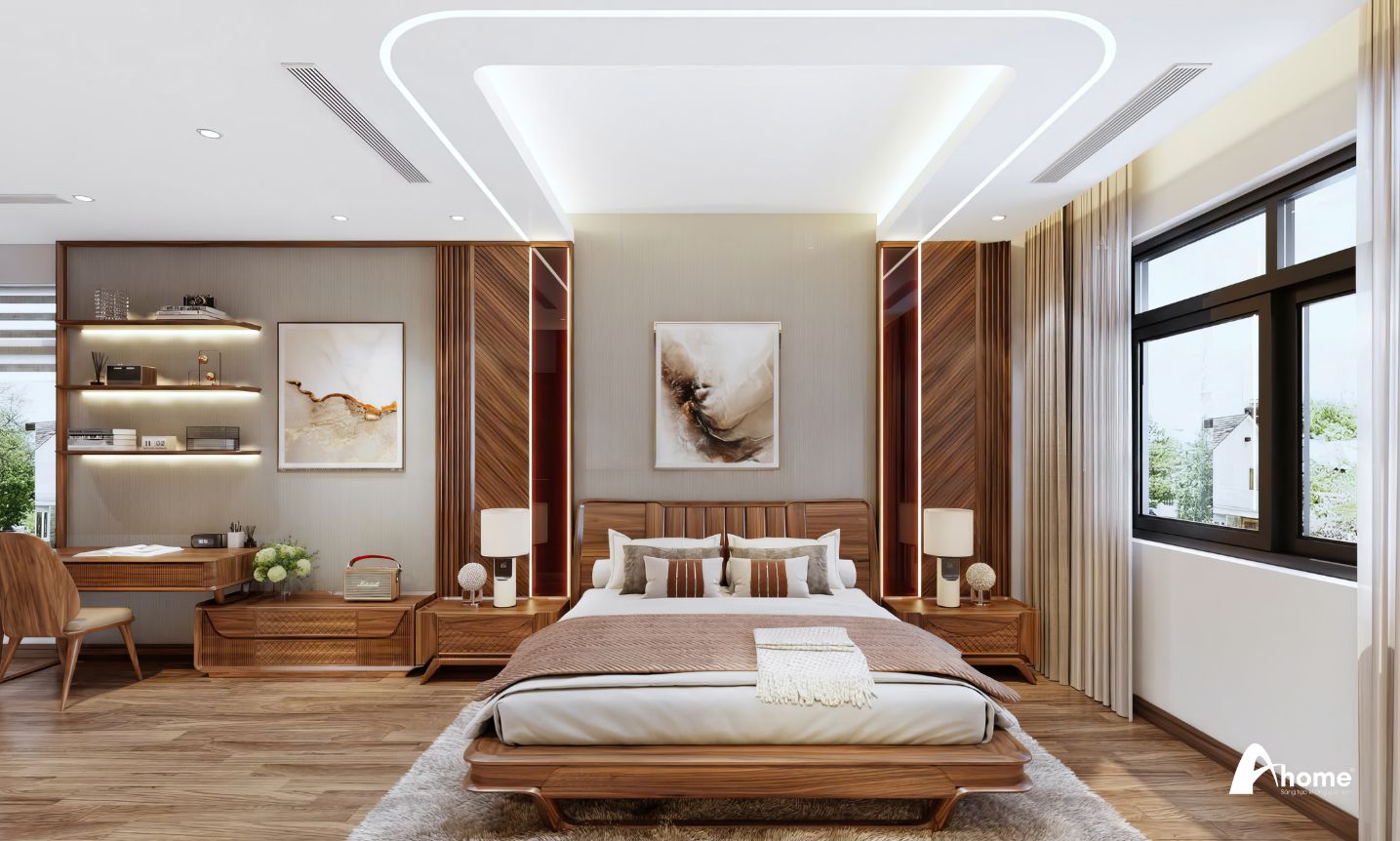 Mẫu thiết kế phòng ngủ mang phong cách hiện đại tại Ahome