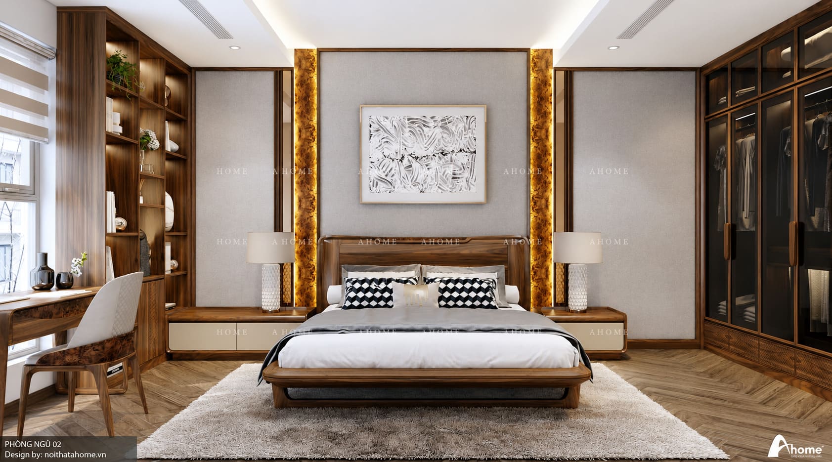 thiết kế nội thất phòng ngủ chung cư