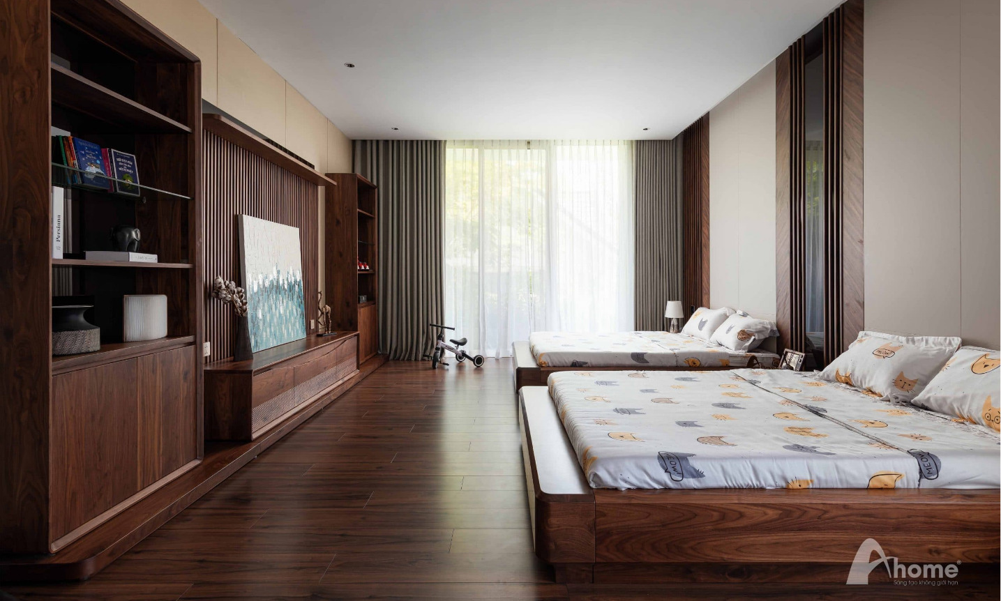 Thiết kế phòng ngủ 2 giường cho bé