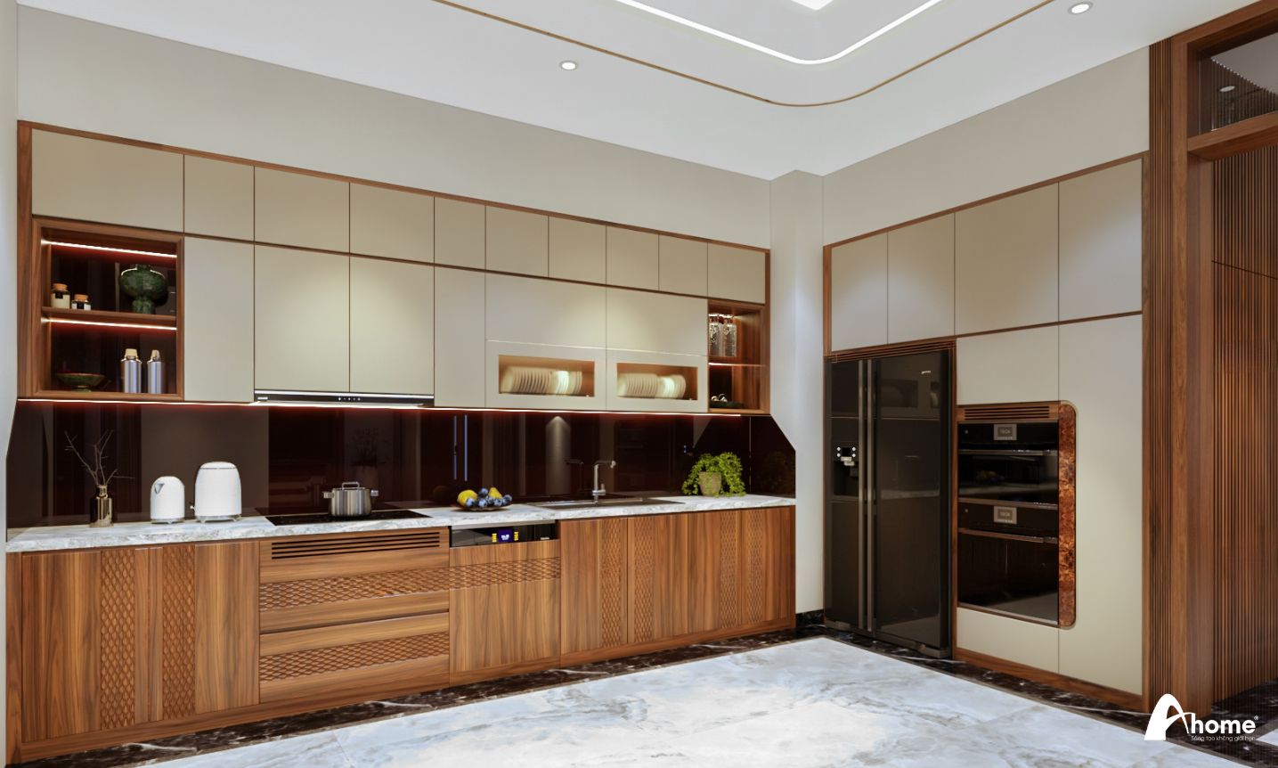 Tủ bếp phong cách hiện đại